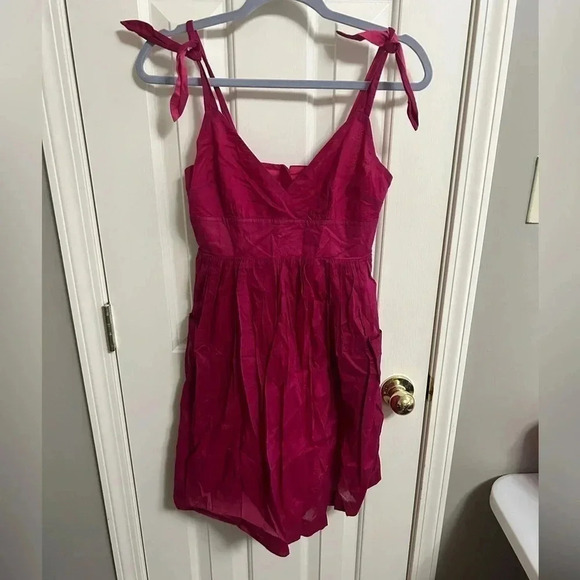 American Eagle Gorgeous Hot Pink Cotton Summer Dress 0 - Picture 1 of 6